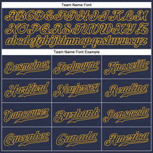 Загрузить изображение в средство просмотра галереи, Custom Navy Navy-Gold Authentic Baseball Jersey