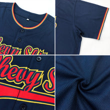 Загрузить изображение в средство просмотра галереи, Custom Navy Navy-Gold Authentic Baseball Jersey