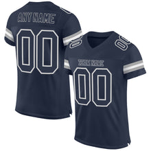 Загрузить изображение в средство просмотра галереи, Custom Navy Navy-White Mesh Authentic Football Jersey
