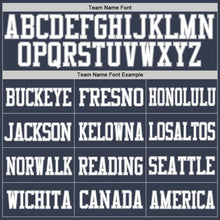 Загрузить изображение в средство просмотра галереи, Custom Navy White-Gray Mesh Authentic Football Jersey