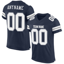 Загрузить изображение в средство просмотра галереи, Custom Navy White-Gray Mesh Authentic Football Jersey