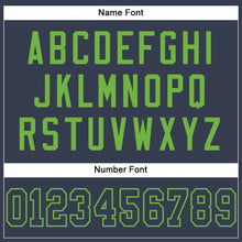 Laden Sie das Bild in den Galerie-Viewer, Custom Navy Navy-Neon Green Mesh Authentic Football Jersey