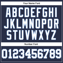 Load image into Gallery viewer, Custom Navy White-Light Blue Authentic Sleeveless Baseball Jersey