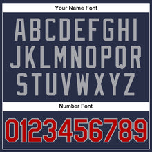 Load image into Gallery viewer, Custom Navy Red-Gray Authentic Sleeveless Baseball Jersey