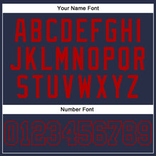 Загрузить изображение в средство просмотра галереи, Custom Navy Navy-Red Authentic Sleeveless Baseball Jersey