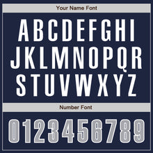 Load image into Gallery viewer, Custom Navy Gray-White Authentic Baseball Jersey