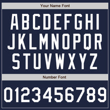 Load image into Gallery viewer, Custom Navy White Authentic Baseball Jersey
