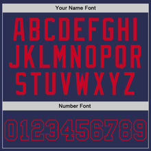 Charger l'image dans la galerie, Custom Navy Navy-Red Authentic Throwback Basketball Jersey