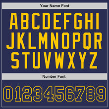 Загрузить изображение в средство просмотра галереи, Custom Navy Navy-Gold Authentic Throwback Basketball Jersey