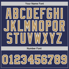 Загрузить изображение в средство просмотра галереи, Custom Navy Old Gold-White Authentic Throwback Basketball Jersey