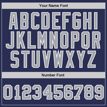 Load image into Gallery viewer, Custom Navy Gray-White Authentic Throwback Basketball Jersey