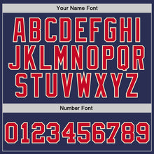 Charger l'image dans la galerie, Custom Navy Red-Cream Authentic Throwback Basketball Jersey