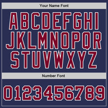 Загрузить изображение в средство просмотра галереи, Custom Navy Maroon-White Authentic Throwback Basketball Jersey