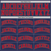 Charger l'image dans la galerie, Custom Navy Red-Old Gold Authentic Throwback Basketball Jersey