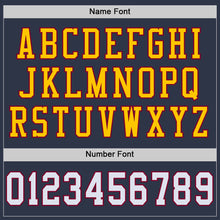 Laden Sie das Bild in den Galerie-Viewer, Custom Navy White-Maroon Mesh Authentic Throwback Football Jersey