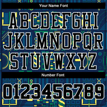 Загрузить изображение в средство просмотра галереи, Custom Navy Black-Gold Round Neck Sublimation Basketball Suit Jersey