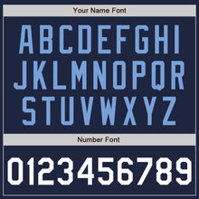 Laden Sie das Bild in den Galerie-Viewer, Custom Navy White-Light Blue Authentic Baseball Jersey