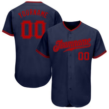Загрузить изображение в средство просмотра галереи, Custom Navy Red Authentic Baseball Jersey