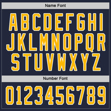 Загрузить изображение в средство просмотра галереи, Custom Navy Gold-White Hockey Jersey