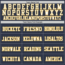 Загрузить изображение в средство просмотра галереи, Custom Navy Gold-White Mesh Authentic Football Jersey