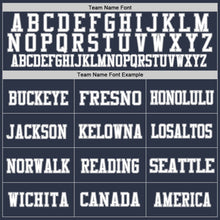 Charger l'image dans la galerie, Custom Navy Gray-White Mesh Authentic Football Jersey