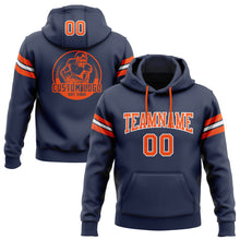 Загрузить изображение в средство просмотра галереи, Custom Stitched Navy Orange-White Football Pullover Sweatshirt Hoodie