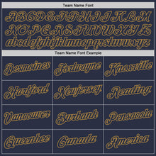 Load image into Gallery viewer, Custom Navy Navy-Old Gold Performance T-Shirt
