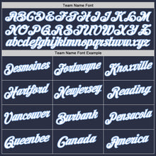 Laden Sie das Bild in den Galerie-Viewer, Custom Navy White-Light Blue Performance T-Shirt