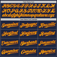Load image into Gallery viewer, Custom Navy Gold-Crimson Authentic Baseball Jersey