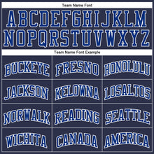 Load image into Gallery viewer, Custom Navy Royal-White Authentic Throwback Basketball Jersey
