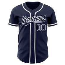 Загрузить изображение в средство просмотра галереи, Custom Navy Navy-White Authentic Baseball Jersey