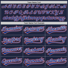 Load image into Gallery viewer, Custom Navy Royal-Red Authentic Baseball Jersey