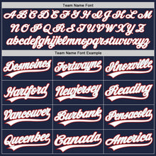 Load image into Gallery viewer, Custom Navy White Gray-Red Authentic Baseball Jersey