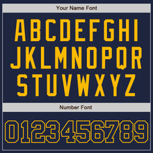 Загрузить изображение в средство просмотра галереи, Custom Navy Navy-Gold Authentic Baseball Jersey