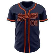 Laden Sie das Bild in den Galerie-Viewer, Custom Navy Navy-Orange Authentic Baseball Jersey