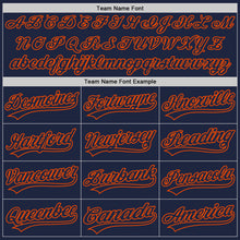 Laden Sie das Bild in den Galerie-Viewer, Custom Navy Navy-Orange Authentic Baseball Jersey