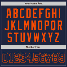 Laden Sie das Bild in den Galerie-Viewer, Custom Navy Navy-Orange Authentic Baseball Jersey