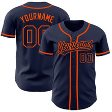 Laden Sie das Bild in den Galerie-Viewer, Custom Navy Navy-Orange Authentic Baseball Jersey