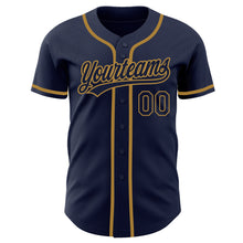 Загрузить изображение в средство просмотра галереи, Custom Navy Navy-Old Gold Authentic Baseball Jersey