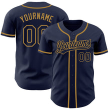 Загрузить изображение в средство просмотра галереи, Custom Navy Navy-Old Gold Authentic Baseball Jersey