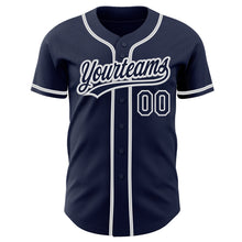 Загрузить изображение в средство просмотра галереи, Custom Navy Navy-Gray Authentic Baseball Jersey