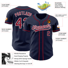 Load image into Gallery viewer, Custom Navy Crimson-White Authentic Baseball Jersey
