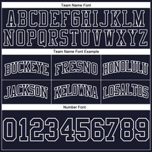 Загрузить изображение в средство просмотра галереи, Custom Navy Navy-White Authentic Throwback Basketball Shorts