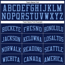 Charger l'image dans la galerie, Custom Navy Light Blue Authentic Throwback Basketball Jersey