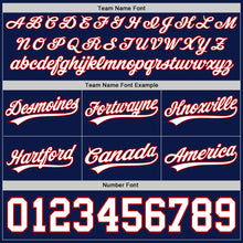 Load image into Gallery viewer, Custom Navy White-Red Authentic Throwback Basketball Shorts