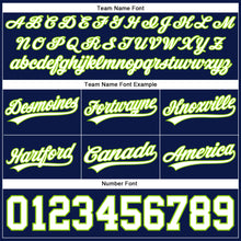 Load image into Gallery viewer, Custom Navy White-Neon Green Authentic Throwback Basketball Shorts