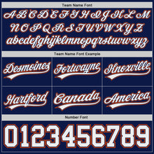 Загрузить изображение в средство просмотра галереи, Custom Navy White-Orange Authentic Throwback Basketball Shorts