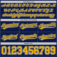 Загрузить изображение в средство просмотра галереи, Custom Navy Gold-White Authentic Throwback Basketball Shorts