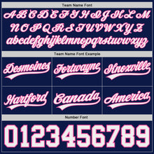 Загрузить изображение в средство просмотра галереи, Custom Navy White-Pink Authentic Throwback Basketball Shorts