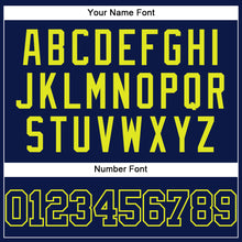 Загрузить изображение в средство просмотра галереи, Custom Navy Neon Yellow Authentic Baseball Jersey